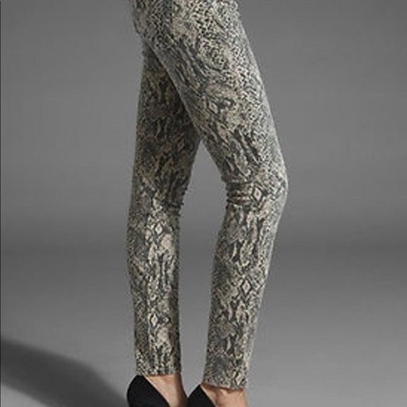 Current/Elliott Jeans Low Rise The Ankle Skinny Canvas Python Snake Print Sz 26‎ - Picture 16 of 16